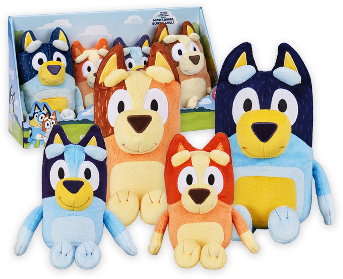 Spectron Bluey Plüsch-Kuscheltiere-Set - 4-tlg.