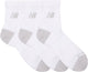 New Balance Active QTR Socken 3er-Pack Unisex-Sportsocken – Weiß