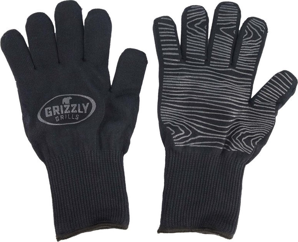 Grizzly Grills Grillhandschuhe – Einheitsgröße – waschbar – optimaler Schutz, maximaler Halt