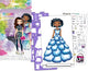 Crayola – Kreationen – Malbuch – Glam-Fashion-Set – Zeichenset mit Schablonen und Aufklebern für Kinder