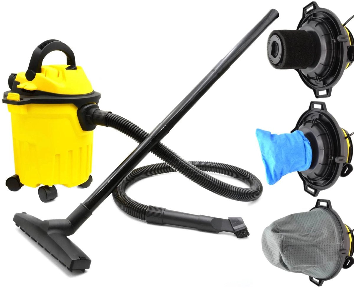 Geko Industriestaubsauger – Nass- und Trockensauger – 15 Liter – 1250 W – leichtes Design