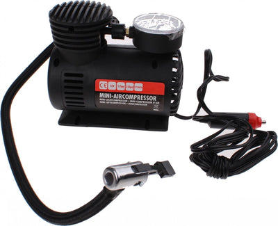 Carpoint Mini-Luftkompressor – Reifenfüller – maximal 17 bar oder 250 psi – verschiedene Adapter – Aufpumpen von aufblasbaren Spielzeugen (Fußbällen) – Kabellänge 3 Meter