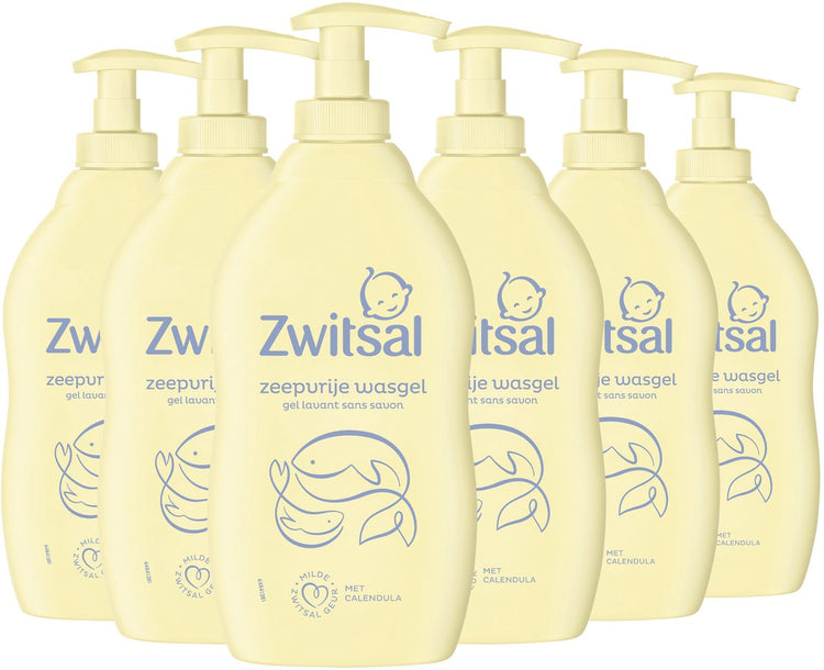 Zwitsal – seifenfreies Waschgel – Baby – 6 x 400 ml