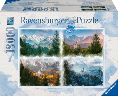 Ravensburger Puzzle Slot Neuschwanstein in 4 Jahreszeiten – Puzzle – 18.000 Teile