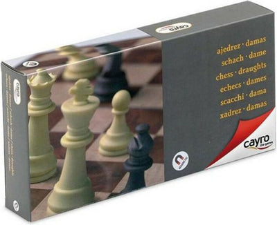 Geronimo Games Cayro – Schach- und Damespielbrett magnetisch – mittlere Größe – geeignet ab 7 Jahren