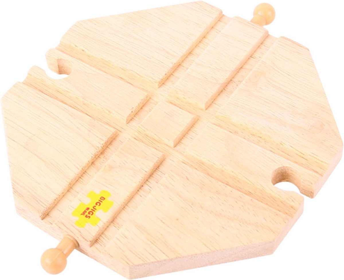 Bigjigs Holzschienen kreuzende Plateau