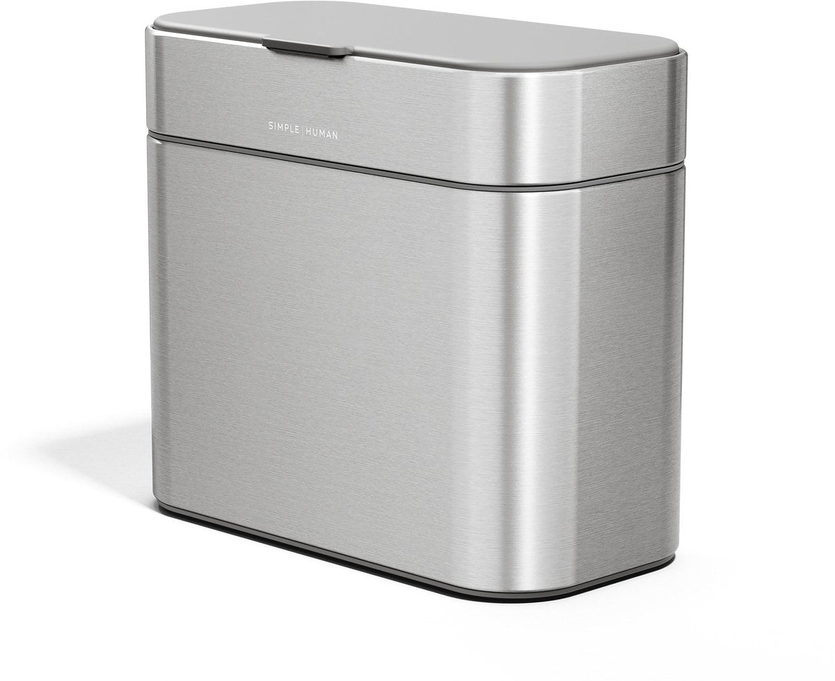Simplehuman 4 Liter Kompostbehälter – Silber – gebürsteter Edelstahl