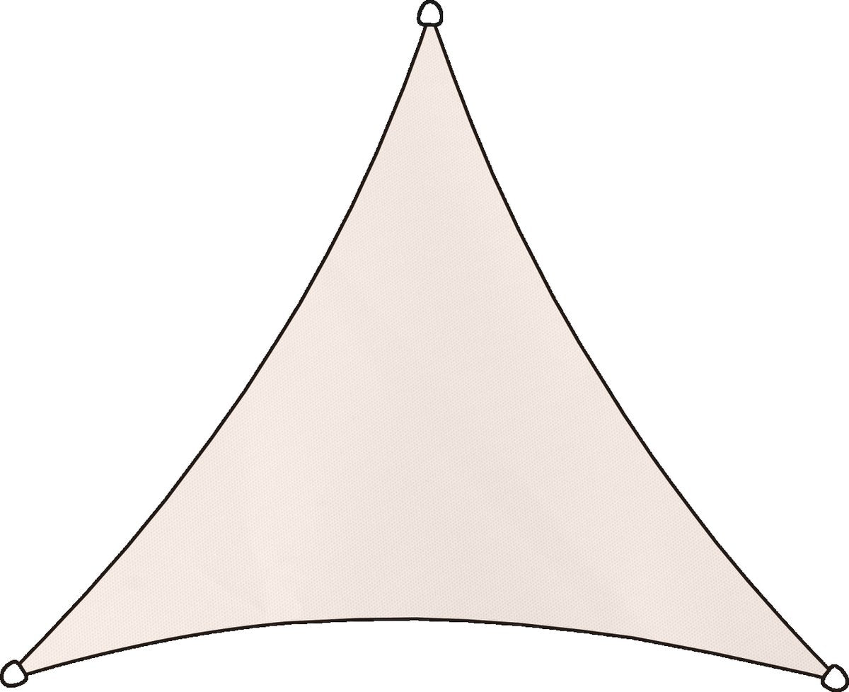 Livin' Outdoor Livn Shade Tuch Livigno Oxford Dreieck 3,6 m natur – 95 % UV-Schutz – Tuchstärke: 270 g m2 – inklusive Befestigungsschnur und Edelstahl-Befestigungsringen