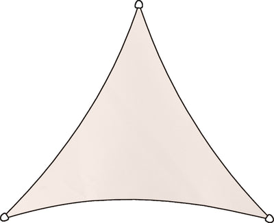 Livin' Outdoor Livn Shade Tuch Livigno Oxford Dreieck 3,6 m natur – 95 % UV-Schutz – Tuchstärke: 270 g m2 – inklusive Befestigungsschnur und Edelstahl-Befestigungsringen