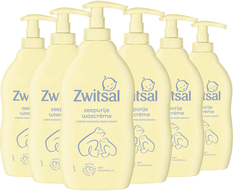 Zwitsal – seifenfreie Waschcreme – Baby – 6 x 400 ml