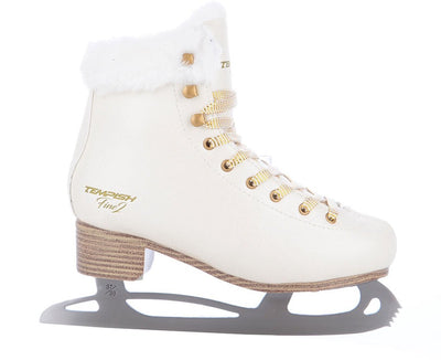 Tempish – Fine II – Eiskunstlauf-Schlittschuhe – Eislaufen Damen – Beige – verstärkte Knöchelstütze aus Premium-Kunstleder – Größe EU 38