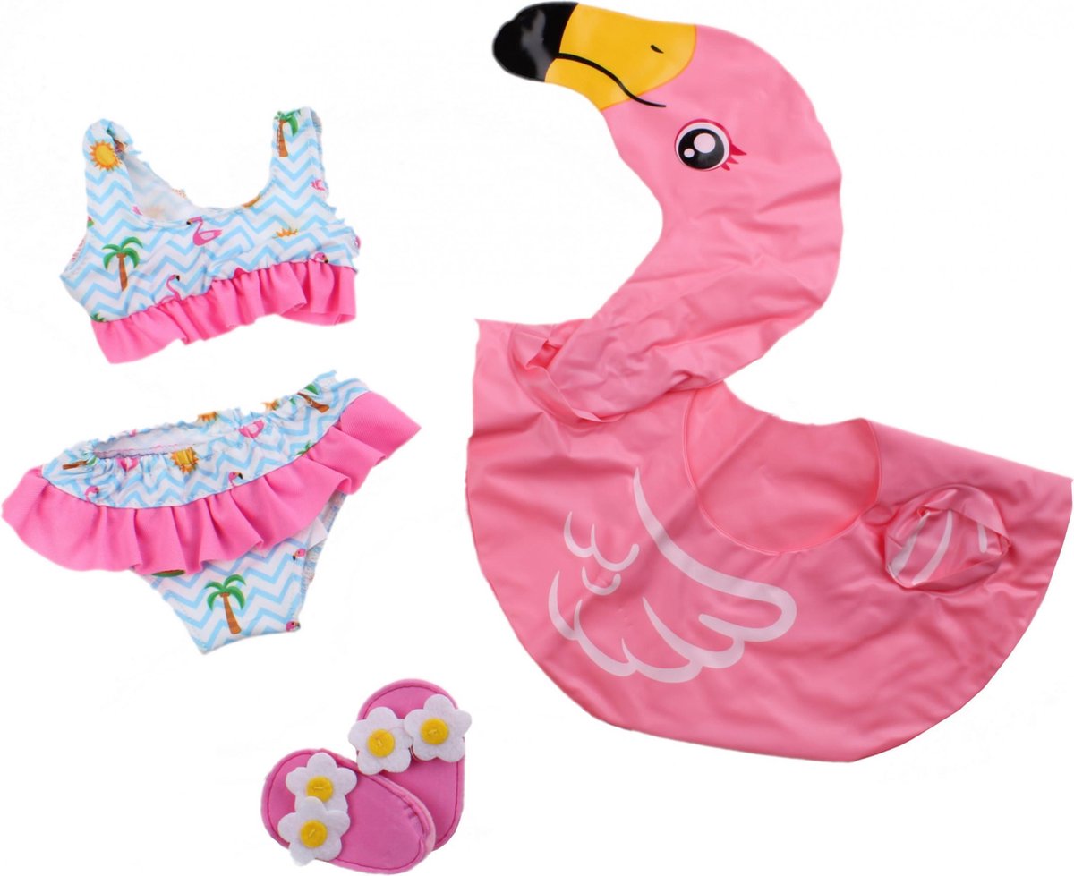 Heless Doll Schwimmset Flamingo, 35-45 cm