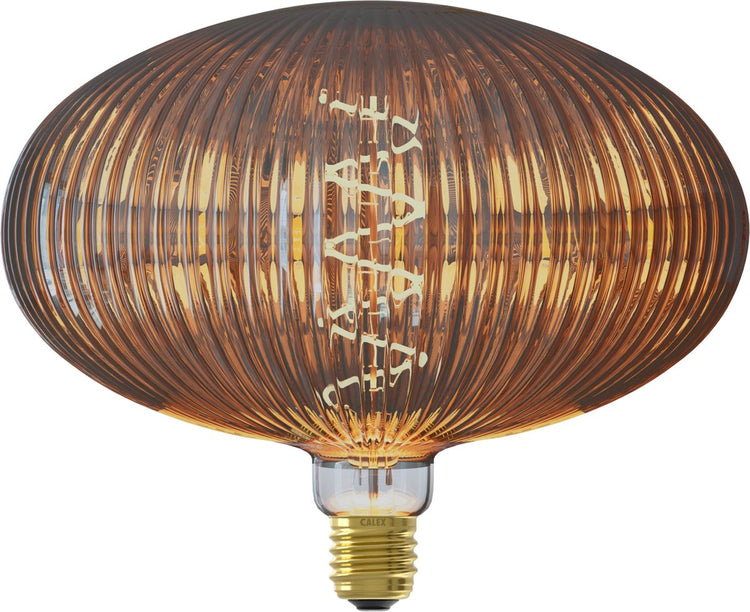 Calex Pulse Lille LED-Lampe – E27 – Glühfaden-Lichtquelle – warmweißes Licht – Rauchglas