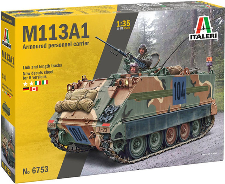 Italeri Modellbausatz Militärfahrzeuge – 6753 m113a1 – Militärpanzerfahrzeug aus Kunststoff – 1:35 – Modellbau