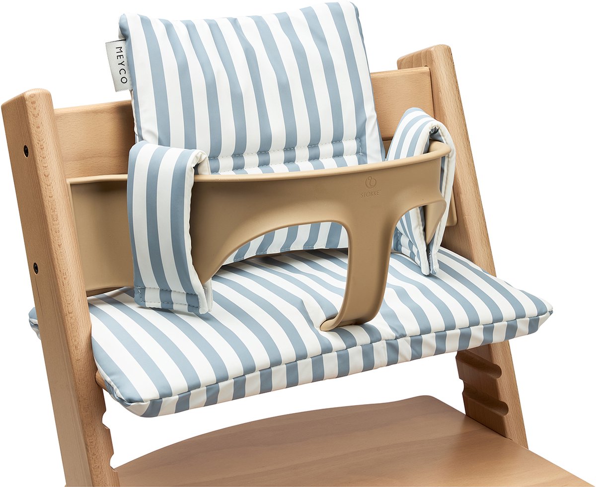 Meyco Baby Fat Stripe Sitzverkleinerer, der mitwächst – Jeansblau