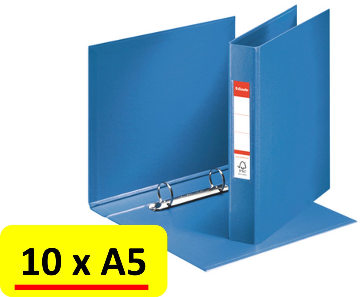 Esselte Ringbinder Vivida A5 2r PP 25mm blau - 10 Stück