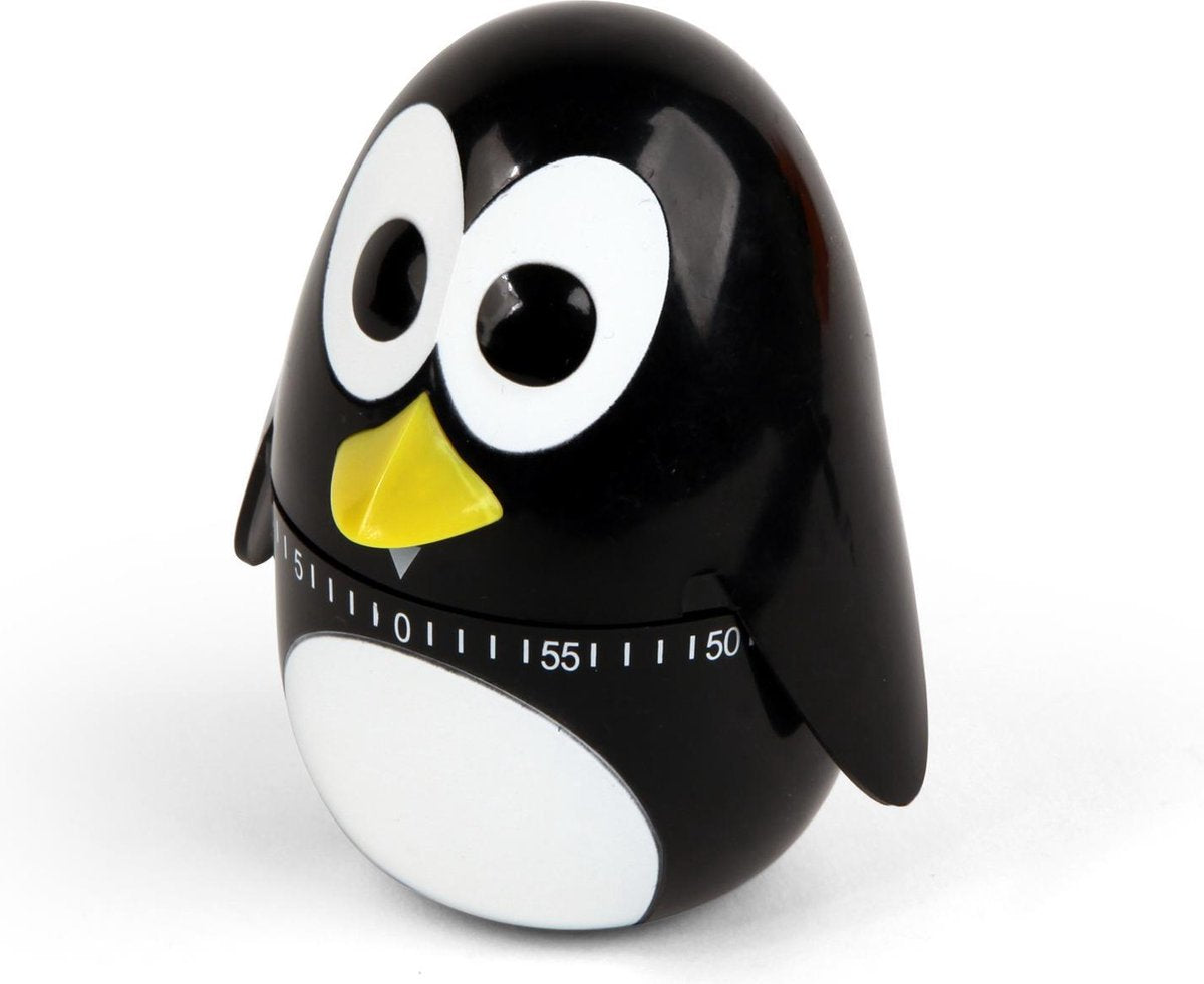 Kikkerland Küchentimer – in Form eines Pinguins – 60-Minuten-Timer – Küchenzubehör