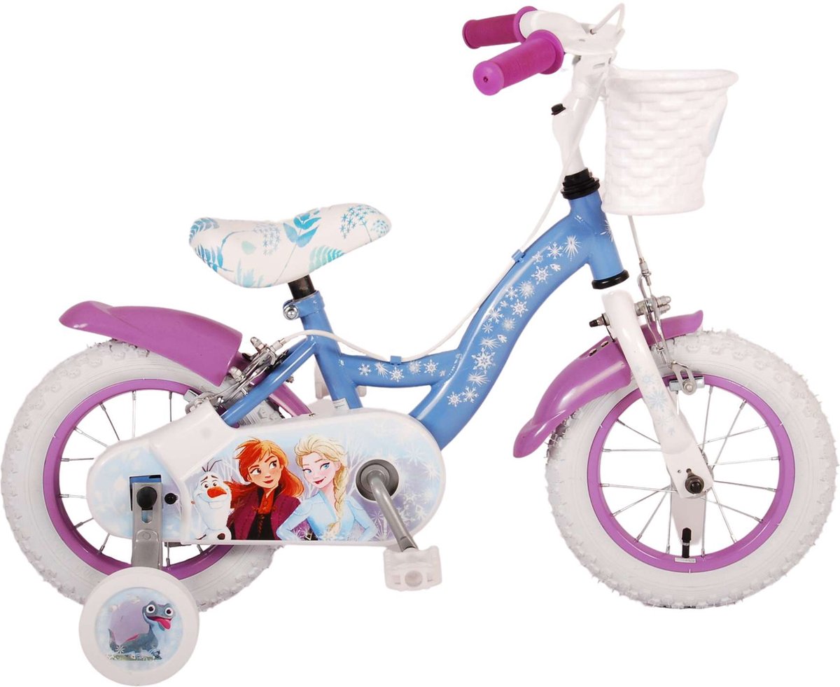 Disney Frozen 2 Kinderbike - Mädchen - 12 Zoll - blaues Lila - Zwei Handbremsen