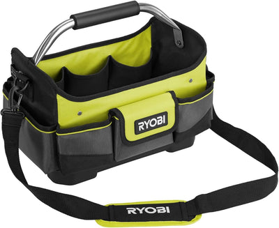 Ryobi Werkzeugrucksack RSSBP1 (600-Denier-Polyesterkörper, gepolsterte Schultergurte, 2 breite Innentaschen, eine mit Reißverschluss, mit Laptopfach)