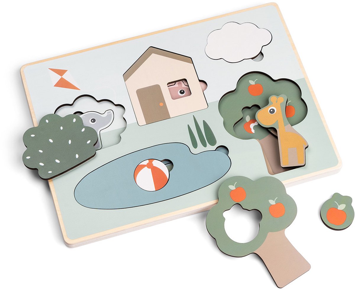 Erledigt von Hirsch -Holzschicht -Puzzle, 10..