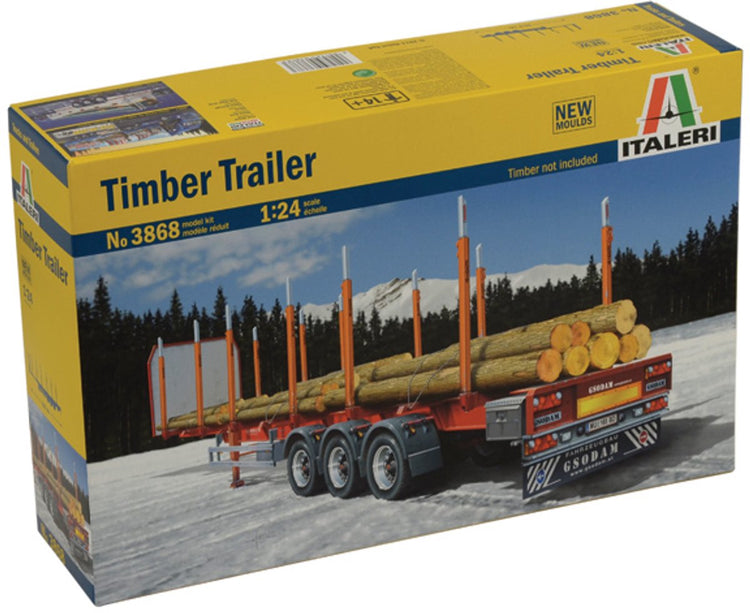Italeri Holztransporter - Modellbau für Baumstämme und Holz - Maßstab 1:24