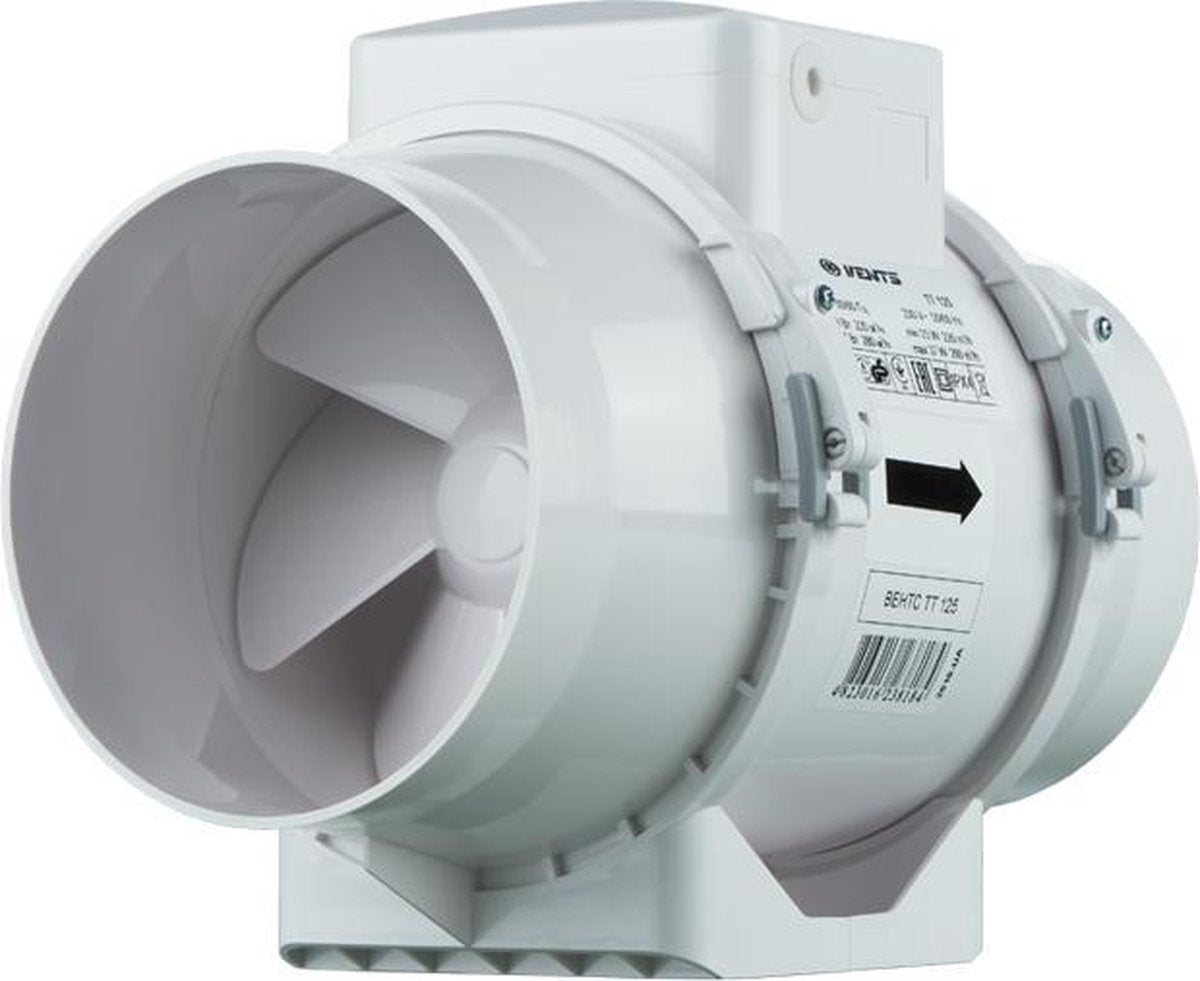Vents TT-Rohrventilator 125 mm – bis zu 280 m³ h – Inline-Ventilator