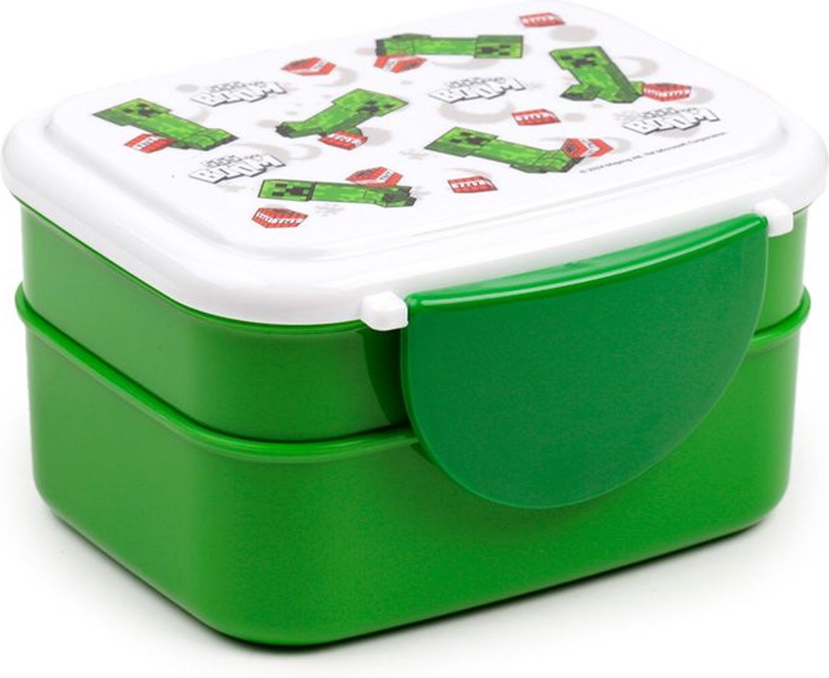 Minecraft Creeper TNT Clip Bento Box Lunchbox mit Besteck