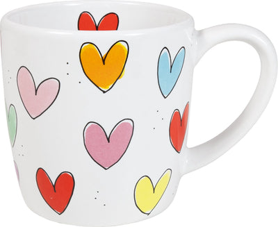 Blondes Amsterdam, lass uns nachholen: Cappuccinotasse 0,5l Herzen