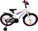 Volare Lily Kinderfahrrad – Mädchen – 18 Zoll – Weiß Rosa Lila – Zwei Handbremsen