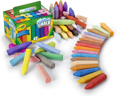 Crayola – Gehwegkreide – 48 Stück intensive Farben – leicht abwaschbar