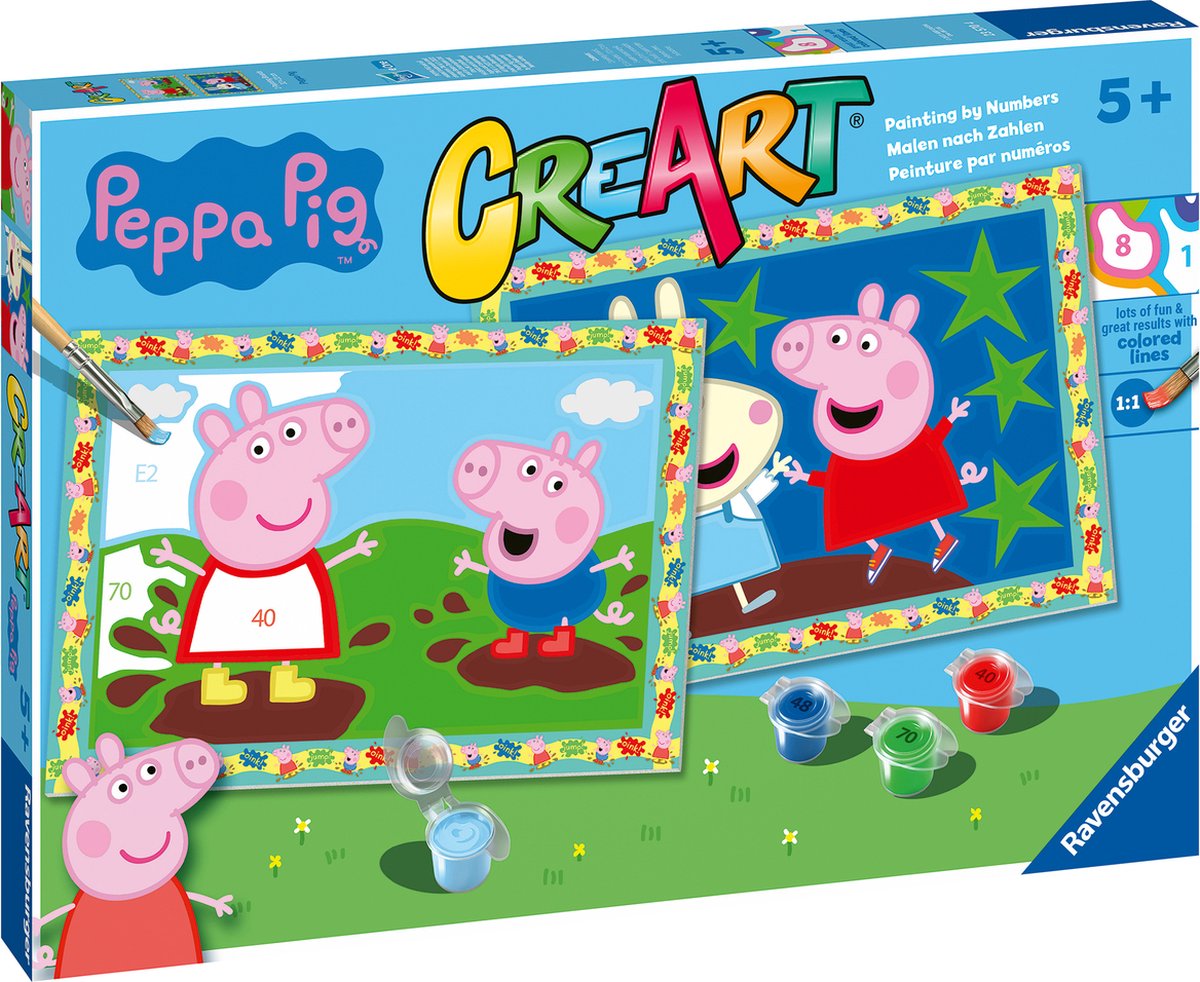 Ravensburger Kreart Gemälde durch Number Peppa Pig