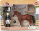 Collecta Figurenset – Turnierreiter und Zubehör – Pferde – handbemalt – Miniatur