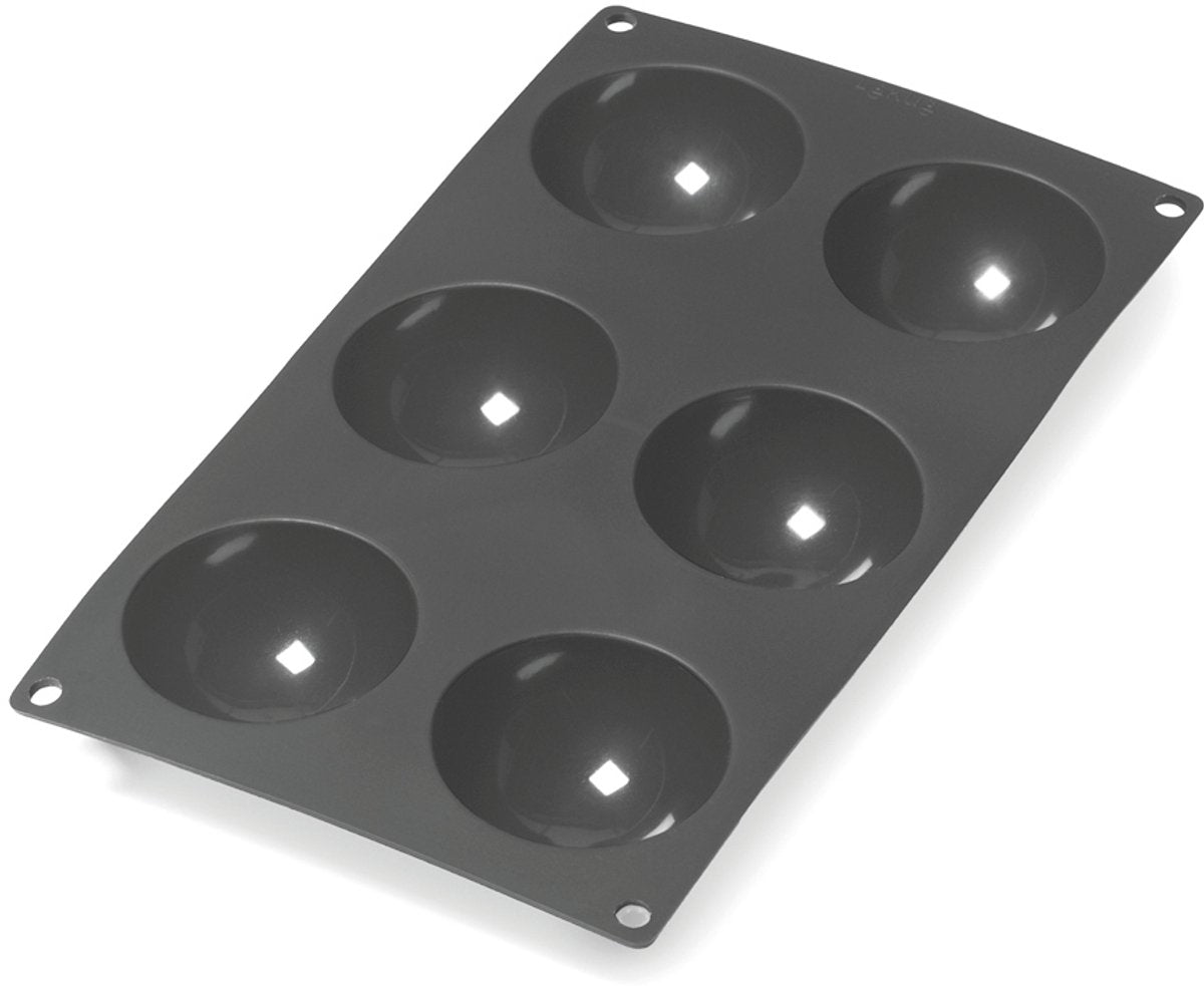 Lékué Backform 6 Halbkugeln – Silikon – Schwarz