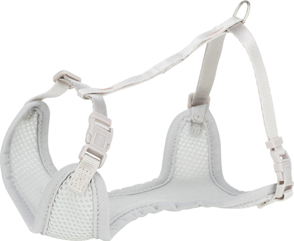 Trixie Hundegeschirr – Junior – weiches Welpengeschirr – mit Leine – hellgrau – 36–50 x 1 cm, 2 m