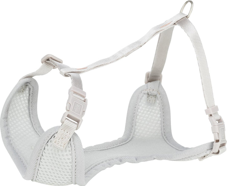 Trixie Hundegeschirr – Junior – weiches Welpengeschirr – mit Leine – hellgrau – 36–50 x 1 cm, 2 m