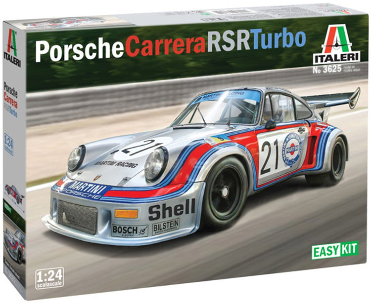 Italeri Modellbausatzauto – 3625 Porsche 911 RSR Turbo aus Kunststoff – 1:24 – Modellbau