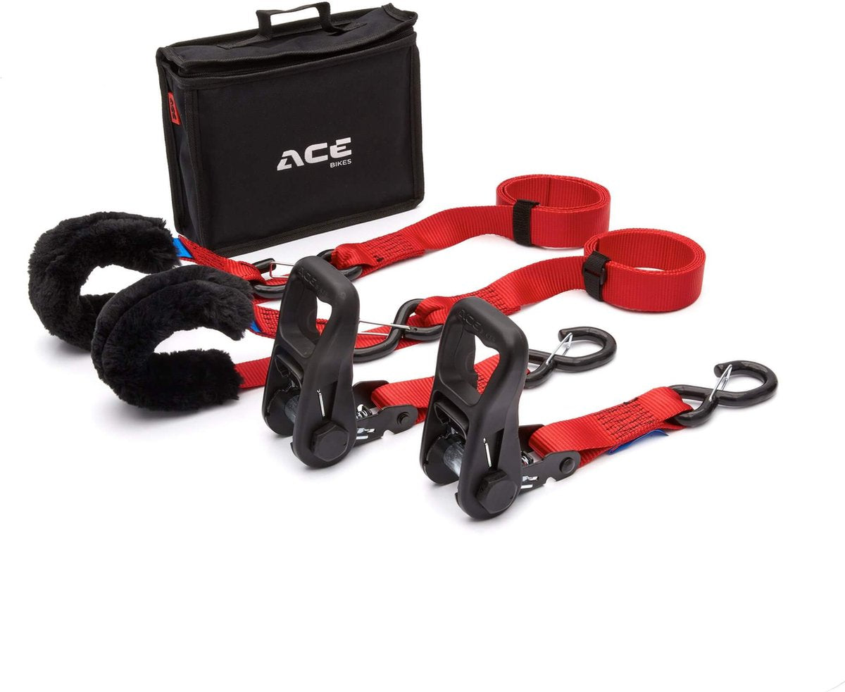 Acebikes Ace Bikes Ratchet Premium Deluxe Set Spanngurte Spanngurtset Acebike Ratchet Premium Deluxe