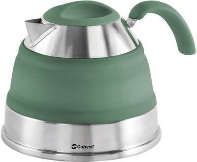 Zusammenklappbarer Wasserkocher 1,5 l von Outwell – Pfeifkessel – Schattengrün