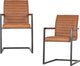 Woood Bas Esszimmerstühle – PU – Cognac – 2er-Set
