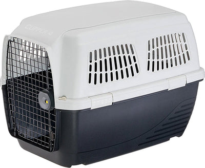 Ferplast Transportbox Clipper 4 weiß schwarz - Hundetransportbox - 71x50x51 cm