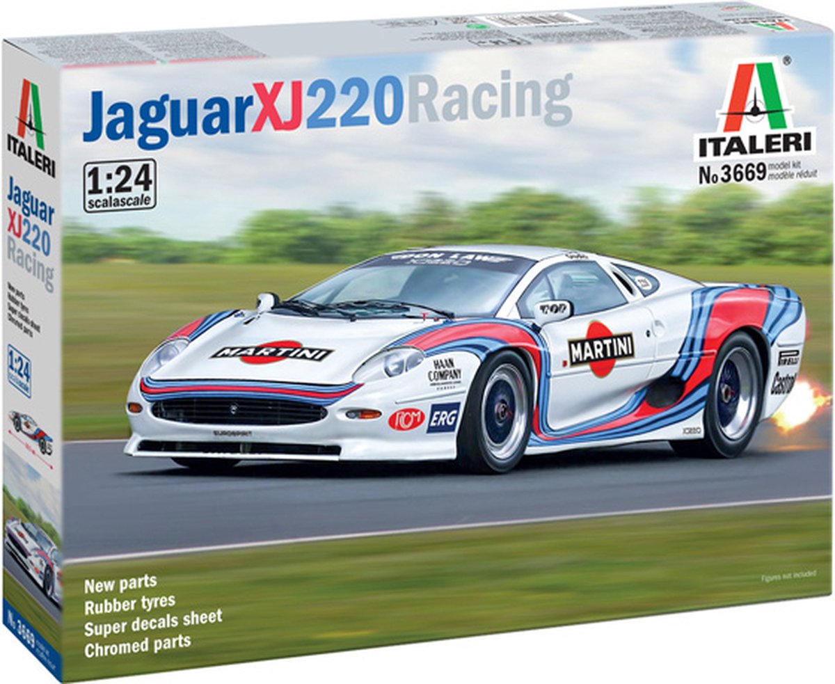 Italeri Modellbausatzauto – 3669 Jaguar XJ220 Racing – R-Auto aus Kunststoff – 1:24 – Modellbau