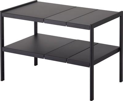 Yamazaki Küchenschrank-Organizer ausziehbar – 2 Ebenen – Turm – Schwarz