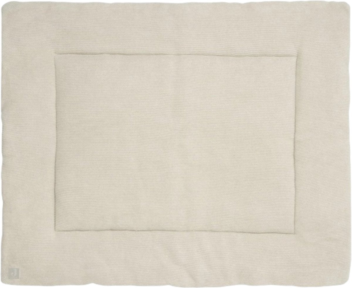 Jollein - Laufgittermatte 75x95cm - Babyspielmatte - Grundstrick - Nougat