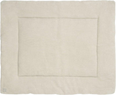 Jollein - Laufgittermatte 75x95cm - Babyspielmatte - Grundstrick - Nougat
