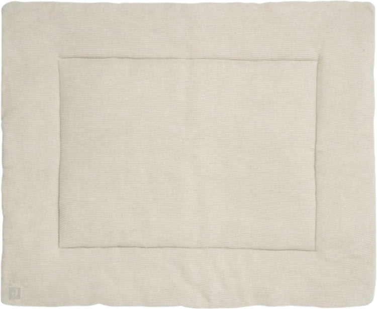 Jollein - Laufgittermatte 75x95cm - Babyspielmatte - Grundstrick - Nougat