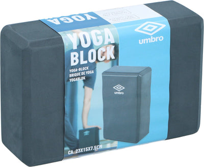 Umbro Yoga-Block – 23 x 15 x 7,5 cm – leicht und langlebig – Pilates-Block – Balance-Dehnübungen – Unterstützung für Yoga und Stretching – Dunkelgrau