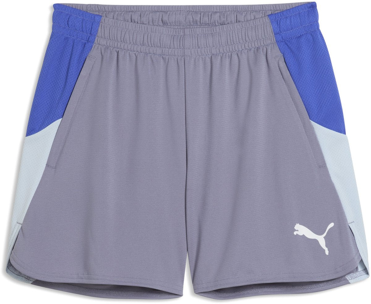 Puma Individual Blaze Shorts Damen-Sporthose – Grey Sky – White-Royal Sapphire