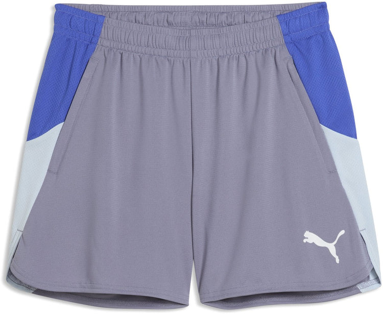 Puma Individual Blaze Shorts Damen-Sporthose – Grey Sky – White-Royal Sapphire