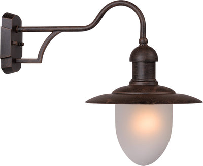 Lucide Aruba - Wandleuchte Innen-Außen - ø 25 cm - 1xE27 - IP44 - Rostbraun
