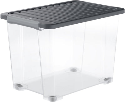 Rotho core plus Aufbewahrungsboxen - abschließbar - 4er-Set - stapelbar - 65 ltr